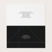 Grijs Zwart Professioneel Stijlvol Trendy Minimali Visitekaartje (Buitenkant ongevouwen)