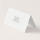 Grijs Zwart Professioneel Stijlvol Trendy Minimali Visitekaartje (Achterkant)