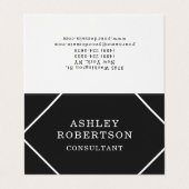 Grijs Zwart Professioneel Stijlvol Trendy Minimali Visitekaartje (Buitenkant ongevouwen)