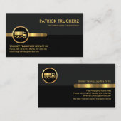 Grijs Zwart Retro Lagen Trucker Visitekaartje (Voorkant / Achterkant)