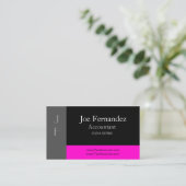 Grijs zwart/roze Visitekaartje (Staand voorkant)