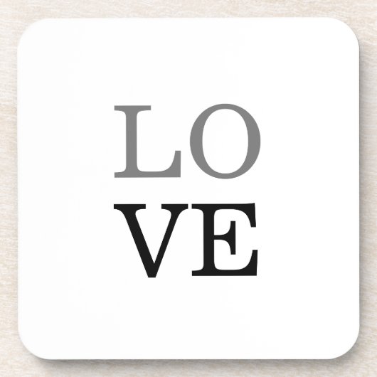 Grijs Zwart Script Liefde Bruiloft Bier Onderzetter (Voorkant)