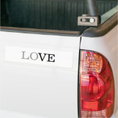 Grijs Zwart Script Liefde Bruiloft Bumpersticker (Op Truck)