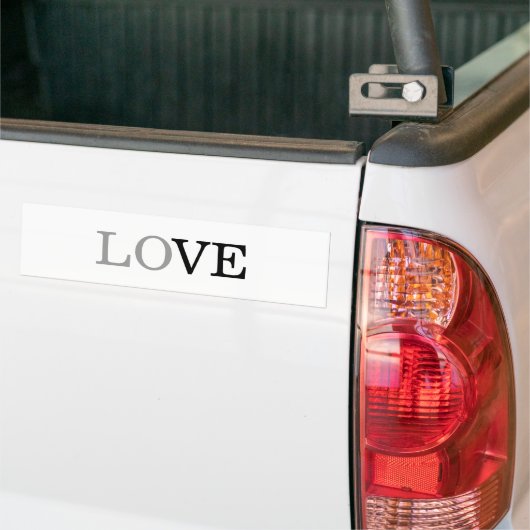 Grijs Zwart Script Liefde Bruiloft Bumpersticker (Op Truck)
