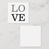Grijs Zwart Script Liefde Bruiloft Informatiekaartje (Voorkant / Achterkant)