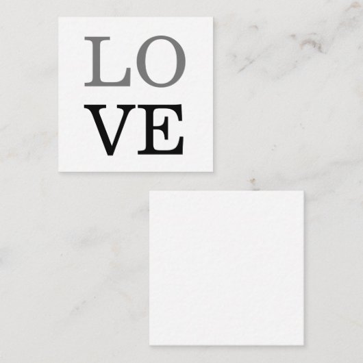 Grijs Zwart Script Liefde Bruiloft Informatiekaartje (Voorkant / Achterkant)