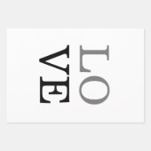 Grijs Zwart Script Liefde Bruiloft Inpakpapier Vel (Voorkant 3)