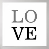 Grijs Zwart Script Liefde Bruiloft Poster (Voorkant)