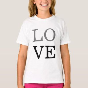 Grijs Zwart Script Liefde Bruiloft T-shirt