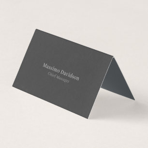 Grijs Zwart Serif Lettertype Mat Minimalistisch Pr Visitekaartje