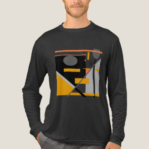 Grijs Zwart Sinaasappel Geometrische Vormen MCM Lo Tri-Blend Shirt
