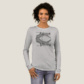 Grijs Zwart Swirling MCM Look Geometrisch Abstract Tri-Blend Shirt (Voorkant)