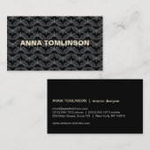Grijs & Zwart Vlinderpatroon Visitekaartje (Voorkant / Achterkant)