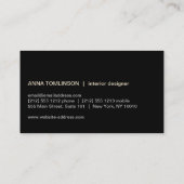 Grijs & Zwart Vlinderpatroon Visitekaartje (Achterkant)