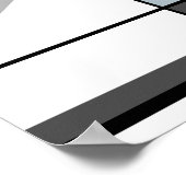 Grijs zwart wit Abstract mozaïekachtig design Poster (Hoek)