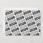 Grijs, Zwart & Wit Afstuderen Fotouitnodiging Kaart (Achterkant)