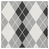 Grijs Zwart Wit Argyle Diamant Design  Stof (Close Up)