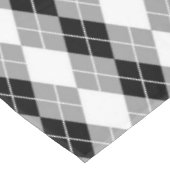 Grijs Zwart Wit Argyle Diamond Design Tafelkleed (Gekanteld)