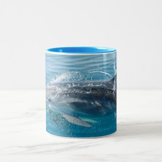 Grijs Zwart-wit Dolfijn Mok (Center)