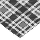 Grijs Zwart Wit Flanel Plaid Tartan Design Korte Tafelloper (Hoek)