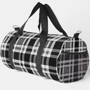 Grijs Zwart Wit Flanel Plaid Tartan Design Plunjezak