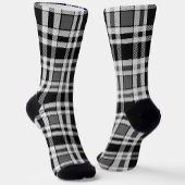 Grijs Zwart Wit Flanel Plaid Tartan Design Sokken