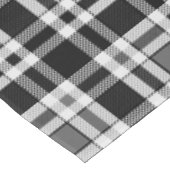 Grijs Zwart Wit Flanel Plaid Tartan Design Tafelkleed (Gekanteld)