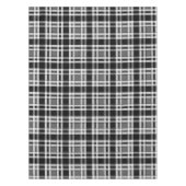 Grijs Zwart Wit Flanel Plaid Tartan Design Tafelkleed (Voorkant)
