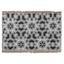 grijs zwart+wit geometrisch patroon NoColor #9