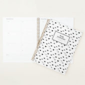 Grijs Zwart Wit Hart Patroon Planner (Display)