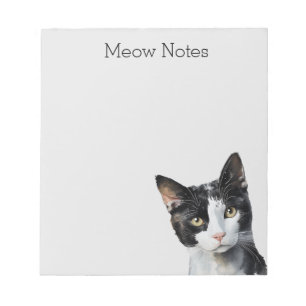 Grijs Zwart Wit Kitty Kat Notitieblok