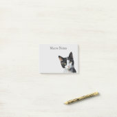 Grijs Zwart Wit Kitty Kat Post-it® Notes (Op bureau)