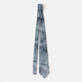 grijs zwart-wit marmer stropdas (Achterkant)