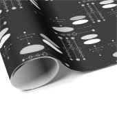 Grijs zwart wit MCM Midden Centraal Abstract Moder Cadeaupapier (Rol Hoek)