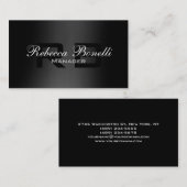 Grijs Zwart Wit Monogram Visitekaartje (Voorkant / Achterkant)