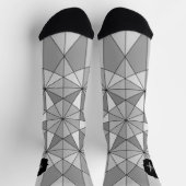 Grijs zwart wit Mosaic Triangle Monogram Sokken (Top)