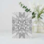 grijs zwart wit mozaïekdriehoekspatroon briefkaart (Staand voorkant)