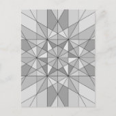 grijs zwart wit mozaïekdriehoekspatroon briefkaart (Voorkant)