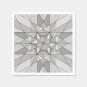 grijs zwart wit mozaïekdriehoekspatroon servet (Voorkant)