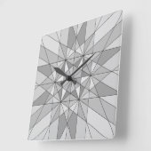 grijs zwart wit mozaïekdriehoekspatroon vierkante klok (Hoek)