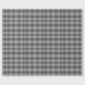 Grijs zwart-wit plaid cadeaupapier (Vlak)