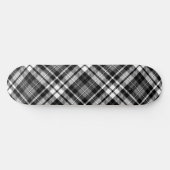 Grijs Zwart Wit Plaid Tartan Persoonlijk Skateboard (Horizontaal)