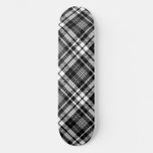 Grijs Zwart Wit Plaid Tartan Persoonlijk Skateboard (Voorkant)