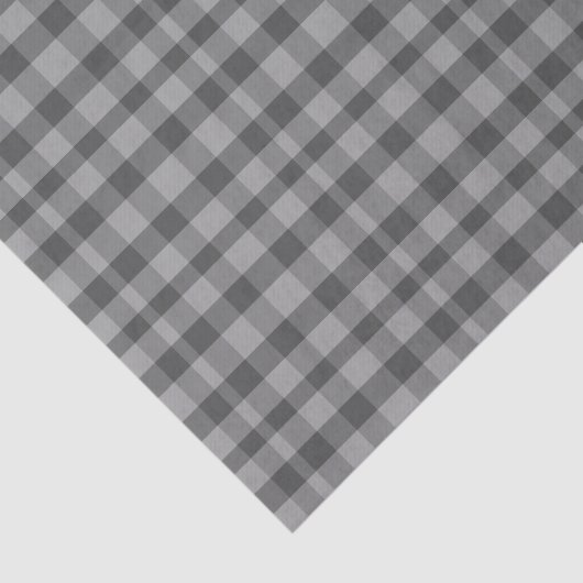 Grijs zwart-wit plaid tissuepapier (Detail)