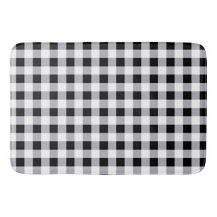 Grijs Zwart Wit Plakt Check Patroon Badmat
