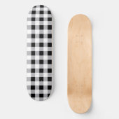 Grijs Zwart Wit Plakt Check Patroon Persoonlijk Skateboard (Voorkant)