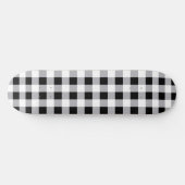 Grijs Zwart Wit Plakt Check Patroon Persoonlijk Skateboard (Horizontaal)