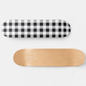 Grijs Zwart Wit Plakt Check Patroon Persoonlijk Skateboard (Horizontaal)