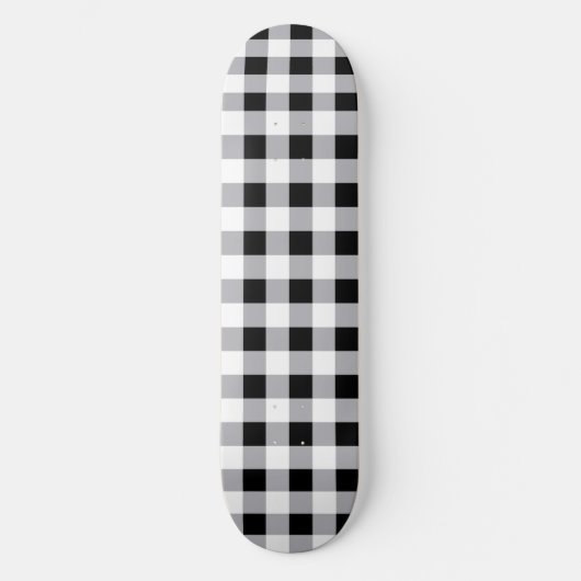 Grijs Zwart Wit Plakt Check Patroon Persoonlijk Skateboard (Voorkant)