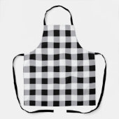 Grijs Zwart Wit Plakt Check Patroon Schort (Voorkant)
